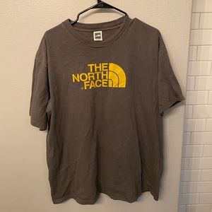 XL Men’s Northface Shirt- Gray and Yellow